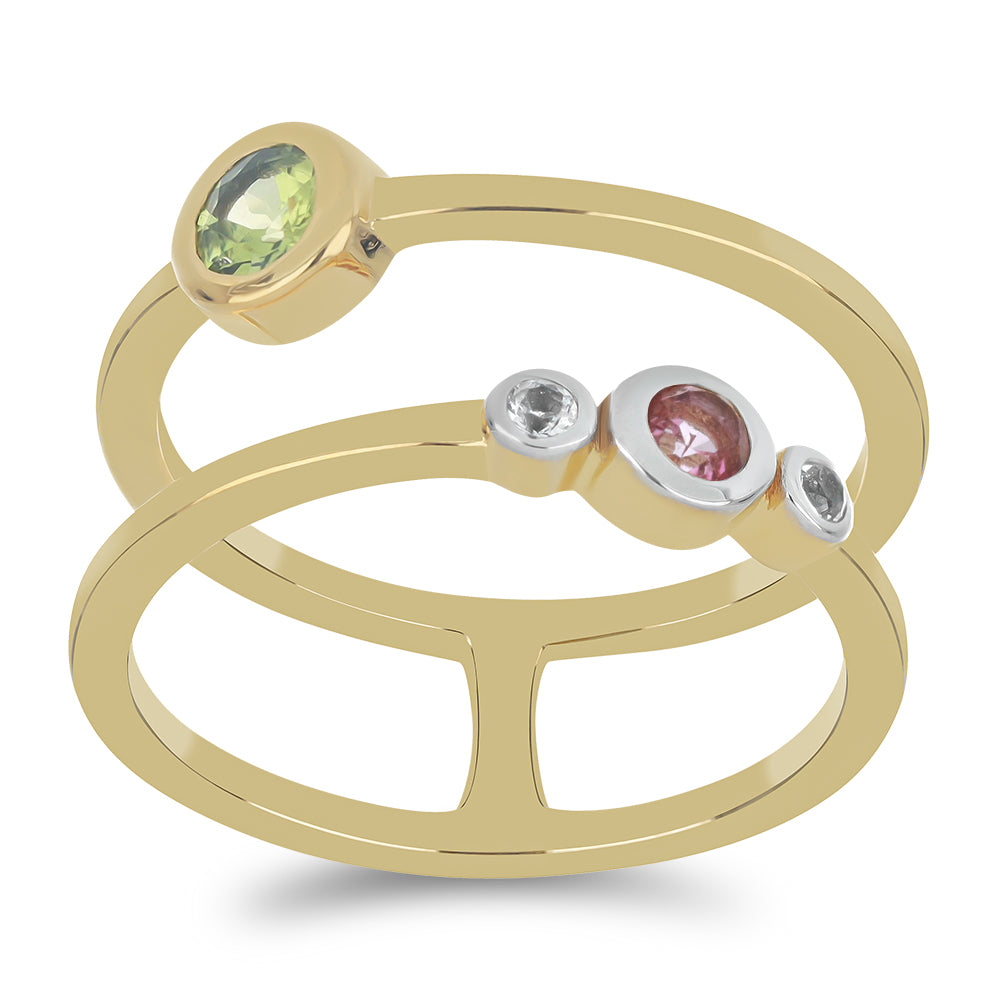 Peridot vs Pink Topaz