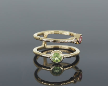 Peridot vs Pink Topaz